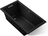 Kohler K-1168-XHGH-7 Underscore Rectangle Bathtub, Black Black