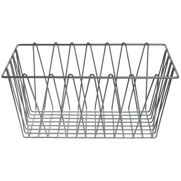 Wire Display Basket Pastry Tray Bakery Basket Rectangular Nickel Powder-Coated Steel - 18" L x 12" W x 8" H by HUBERT – Wire, Nickel