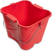 San Jamar Kleen-Pail Pro Sanitizer Pail Cleaning Bucket with Bail Handle for Cleaning, Kitchens, Restaurants, And Janitorial Use, Plastic, 3 Quarts, Red
