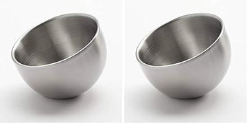 American Metalcraft DWSS5 Double-Wall Angled Mini Stainless Steel Sauce Bowl, 5-Ounces (Pack of 2)