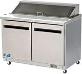 Arctic Air AMT48R 48.25 Inch 2-Door Mega Top Refrigerated Sandwich/Salad Prep Table With Refrigerated Base, 115v