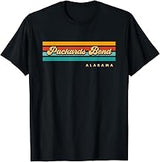 Vintage Sunset Stripes Packards Bend, Alabama T-Shirt