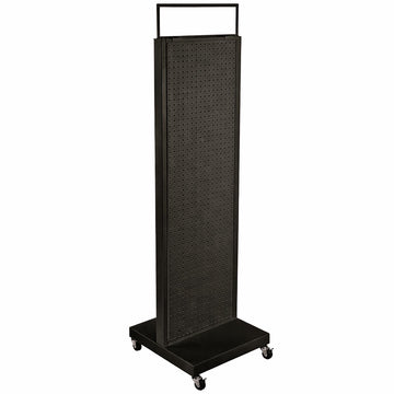 Pro Series Two-Sided Pegboard Floor Display by Azar Displays – Plastic, Black, Model 700800-BLK