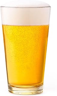 Libbey 1639HT Restaurant Basics DuraTuff 16 oz Pint Glasses Set of 12, All Purpose Heavy Duty Glasses, Glass Drinkware for Beer, Water, Soda and More