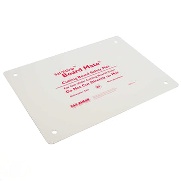 San Jamar Saf-T-Grip Board-Mate Nonslip Cutting Board Mat by Carlisle FoodService Products – 1.5"L x 1"W, Plastic, White, Model CBM1318