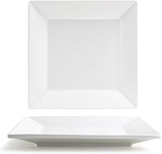 Front of the House DDP055WHP22 FOH, Square Kyoto Plate, 1" Height, 9" Width, 9" Length, Bright White (Pack of 6)