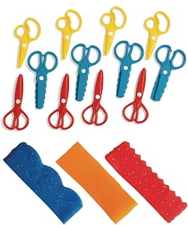 Colorations Fun Dough Scissors, Set of 12 with Bonus Cutting Tools