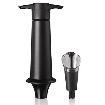 Wine Saver by Vacu Vin – standard, Plastic, Black with server, Model 6804606