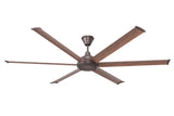 84" Bison Ceiling Fan with LED Light by Big Ass Fans – 84", Walnut, Oil Rubbed Bronze w/ LED, Model BS1-84ZN-03