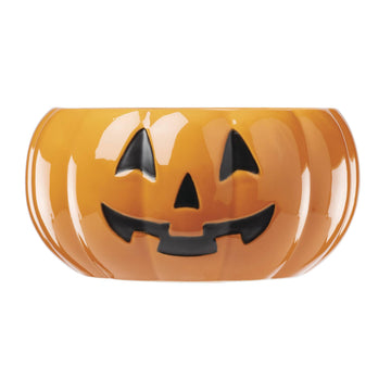 Lenox Figural Pumpkin Candy Bowl, Porcelain, Orange, 9.25 Inch