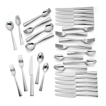 Archdale 84-piece Flatware Set 18/10 by Lenox 18/10 Service for – Stainless Steel, Silver