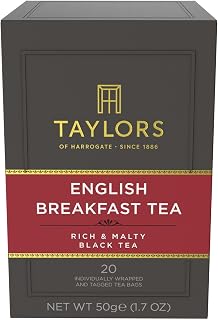 Taylors of Harrogate English Breakfast Black Tea, 20ct (Pack of 1)