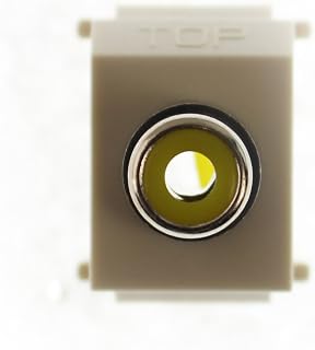 Hubbell SFRCY Snap-Fit RCA Solder Coupler Termination, Office White