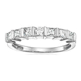 1 cttw Princess Cut Diamond Wedding Band for Women in 14K White Gold Channel Set Ring by VIR JEWELS – 6.5, Metal, White, Model FD9R5536W_PRN_100-S6.5