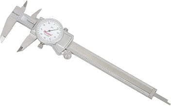 Starrett 1202-6 Dial Caliper, Stainless Steel, White Face, 0-6" Range, +/-0.001" Accuracy, 0.001" Resolution