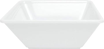 Thunder Group Passion White melamine dinnerware collection 52 oz 8" x 8" square bowl, 2 1/2" deep, comes in each