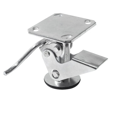 Floor Lock for 6" Casters by Global Industrial – 4"L x 8"W x 7"H, Zinc-plated Steel, Model 241851C