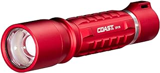 Coast XP11R 2600 Lumen USB-C Rechargeable LED Flashlight with Slide Focus® and Pure Beam® Focusing Optic, 4 Light Modes, Red