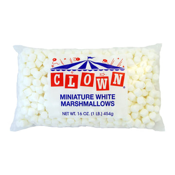 12/1 lb poly bag Miniature White Marshmallows16 Ounces by Clown Global Brands – 16 Ounces