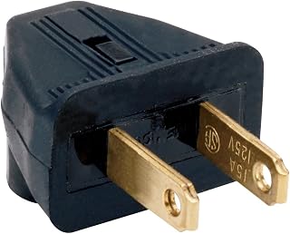 Legrand-Pass & Seymour 84BKCC20 15-Amp 125-volt, Angled Plug, Light Duty Two Pole Two Wire Connection