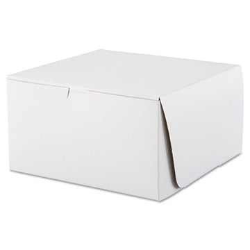SCT SCH0977 Tuck-Top Bakery Boxes 10w x 10d x 5 1/2h White 100/Carton by SOUTHERN CHAMPION TRAY – Polyethylene Terephthalate (PET), white, Pack of 100, Model sch 0977
