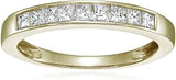 1/2 cttw Diamond Wedding Band for Women, Princess Cut Diamond Wedding Band in 14K Yellow Gold Channel Set, Size 4.5-10