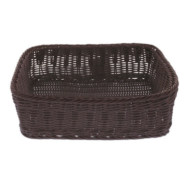 Storage Basket by HUBERT – Plastic, Brown, Model VS-5008-BRN