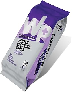 WIPESPLUS Screen Cleaning Wipes Electronic Cleaning Wipes with Alcohol for Home and Business, 1200 Count, (24 Packs of 50)
