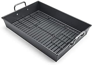 Chicago Metallic Professional Non-Stick Roaster with Handles and Non-Stick Rack, 17-Inch-by-12-Inch