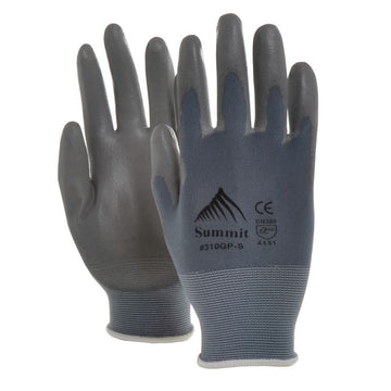 GripTech Grey Knit Work Gloves with Polyurethane Coating - Small by SUMMIT GLOVE INCORPORATED – Small, Knit, Grey, Pack of 24, Model 310GP-S