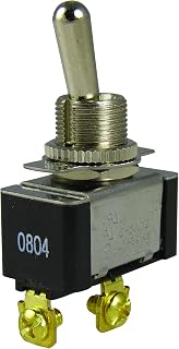 Gardner Bender GSW-11 Heavy-Duty Electrical Toggle Switch, SPST, ON-OFF, ¾ HP 125-250V AC, Screw Terminal