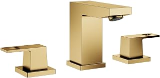 GROHE Eurocube Widespread Bathroom Faucet, S-Size, 1.5 GPM, Brushed Cool Sunrise