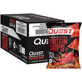 Tortilla Style Protein Chips - 19g Protein - Hot & Spicy (8 Bags) by Quest – 8x32g, No Color, Pack of 8, Model QUE055