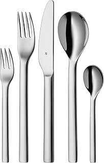 WMF Habitum Cromargan Polished Stainless Steel Cutlery Set with Monobloc Knife, Dishwasher Safe
