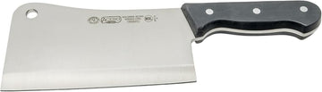Winco 7" Black Acero Cleaver, Blade, POM Handle
