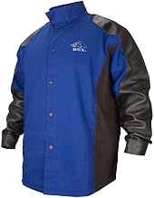 Black Stallion BXRB9C/PS BSX FR Cotton/Pigskin Welding Jacket, Blue/Bl