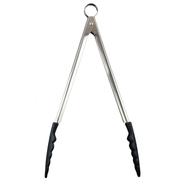 Silicone Tong 12" Black by Cuisipro – 12", Stainless Steel, Black, Model 1461