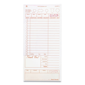 Guest Check Book by Royal – Pack of 200, Model GC4997-2