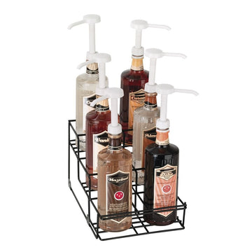 Dispense-Rite 6-Bottle Black Wire Bottle Organizer by DISPENSE-RITE (DIVERSIFIED METAL) – Metal, Black, Model 812483015200