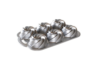 Heritage Cake Pan by Nordic Ware – 4 Cup (Single), 4.0 cups, Aluminum, Silver, Model 88037