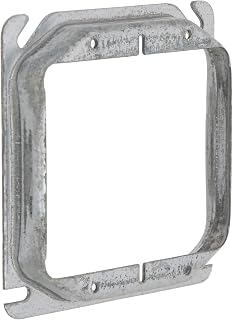 Hubbell-Raco 8769 Raised 4 Square Steel Electrical Box Cover, 4" L W x 5/8" T