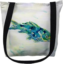 Betsy Drake TY136S 13 x 13 in. Blue Koi Small Tote Bag