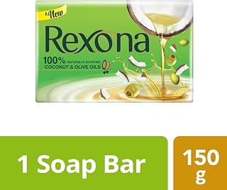 Unilever Rexona Soap with Coconut and Olive Oils for Silky and Soft Skin (150 grams)