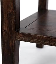 Starlight Canyon Home Solid Sheesham Wood End Table with Open-Shelf Storage, Industrial-Style Side Table for Living Room and Bedroom