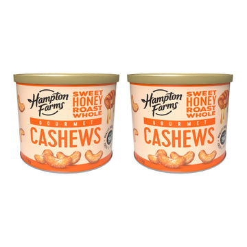 Honey Roasted Cashews by Hampton Farms – 11 Ounce (Pack of 2), Pack of 2, Model AHF13600185