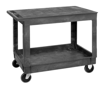 Quantum QFS- Polymer Mobile Utility Cart by QUANTUM STORAGE SYSTEMS – 40" x 26" x 33" with Flat Top, Polymer, Gray, Model PFTC4026-33-2