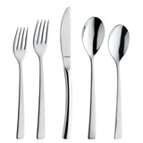 Aurora 20 Piece Flatware Set - 18/10 Polished Stainless Steel Silverware Set by Amefa – 20 Pc, Stainless Steel, Polished Silver, Model 906500US03C01