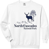 North Cascades - National Park Vintage 70s 80s Retro Comfort Colors Adult Sweatshirt