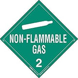 Labelmaster Z-EZ3 Non-Flammable Gas Hazmat Placard, Worded, E-Z Removable Vinyl (Pack of 25)