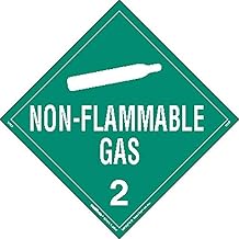 Labelmaster Z-EZ3 Non-Flammable Gas Hazmat Placard, Worded, E-Z Removable Vinyl (Pack of 25)